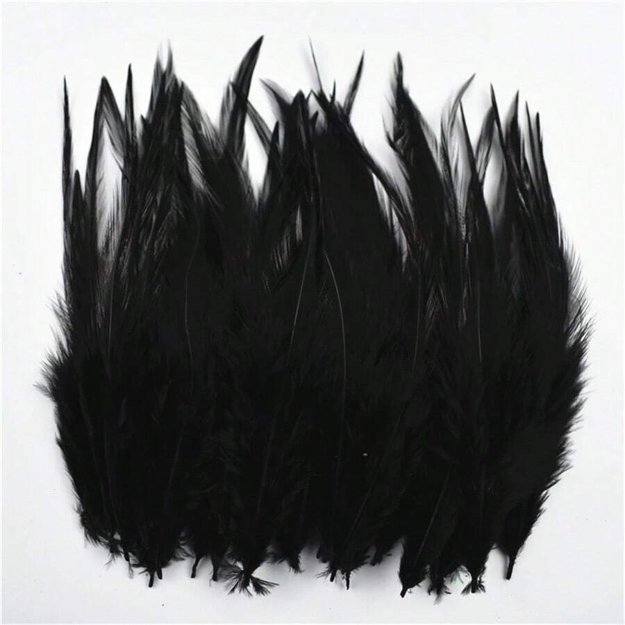 Lot De 50 Plumes De Faisan Noires Diy Bijoux Décoration Plume Pour Aiguilles Et Accessoires D'artisanat Attrape-rêves Plumes De Décoration