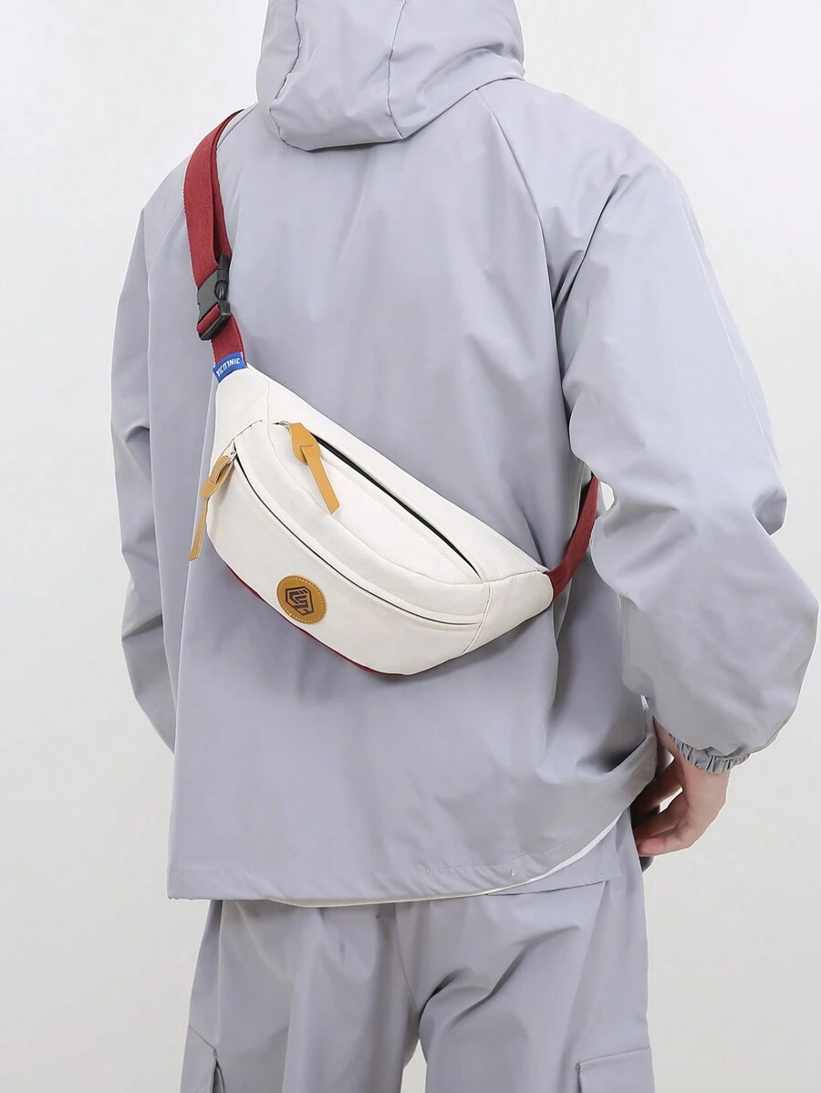 Anti Splashing Color Matching Casual Waist Bag College Bag Dad For Books Multi-Functional Dorm University Gifts Bag Winter Fanny Pack Bum Bag Shoulder Bag Student Large Capacity Multi-Functional Outdoor Vacation Travel Chest Bag Side Bags Hip Bag For Men Travel Essentials Holiday Essentials Summer Back To School White Bag Pack Belt Bag Spring School Supplies