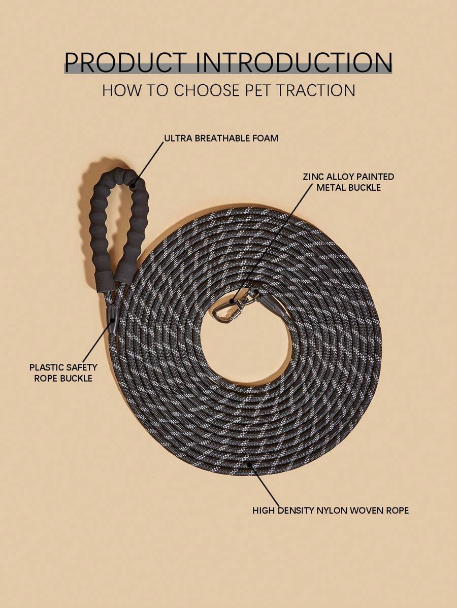 Durable Black Pet Training Rope