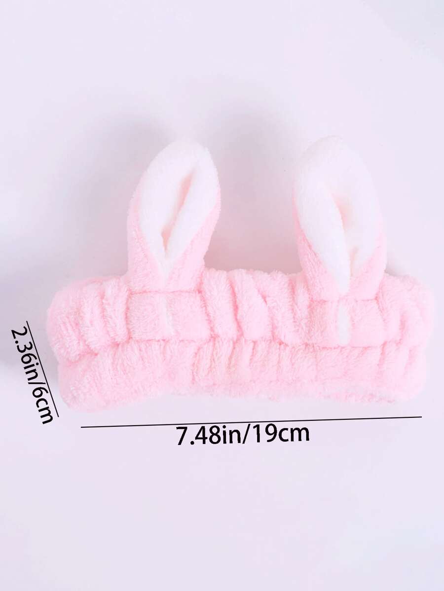 1 Miếng Xanh Phim hoạt hình dễ thương Ba chiều Tai thỏ Rửa mặt Dây buộc ...