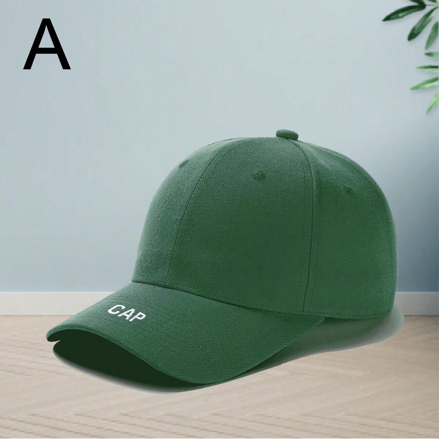 Green Baseball Cap, Unisex, For Casual And Outdoor Sports Activities