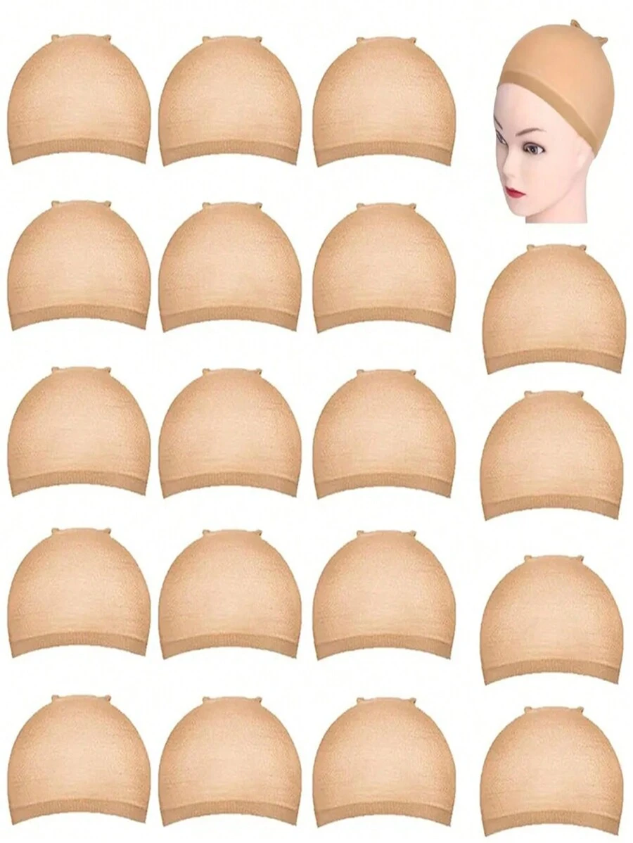 20 Peças Touca De Peruca Elástica Invisível, Respirável E Perfeita Para Uso Profissional