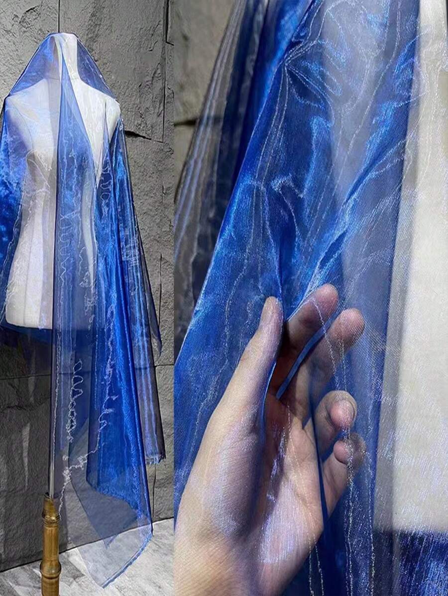 1pc Ancient Two Gradient Semi-Transparent Water Light Organza Fabric Vintage Creative Dress Wedding Dress Skirt Designer Fabric