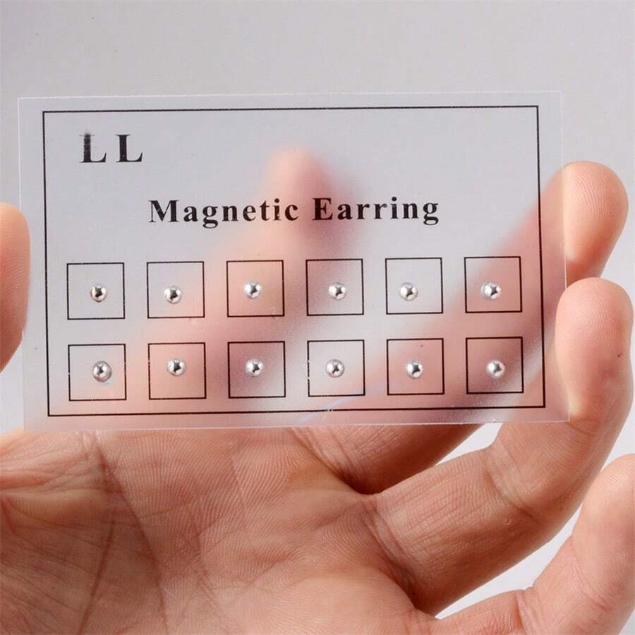 12 Pieces 1 Set Body Jewelry Colorful Round Mini Magnet Nose Stud For Lady Gift