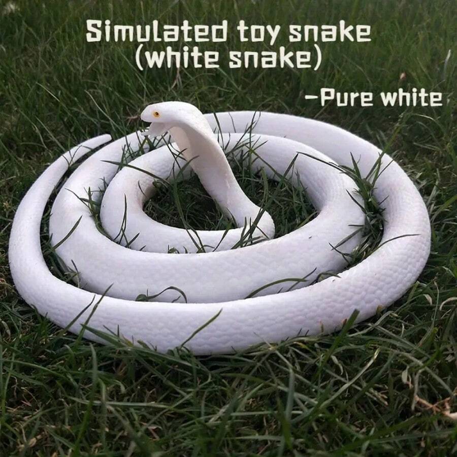 1pc Creative Soft Rubber Realistic Doll Snake, Simulation Cobra Model Ornaments, Scare Practical Jokes Props Best Gifts Birthday