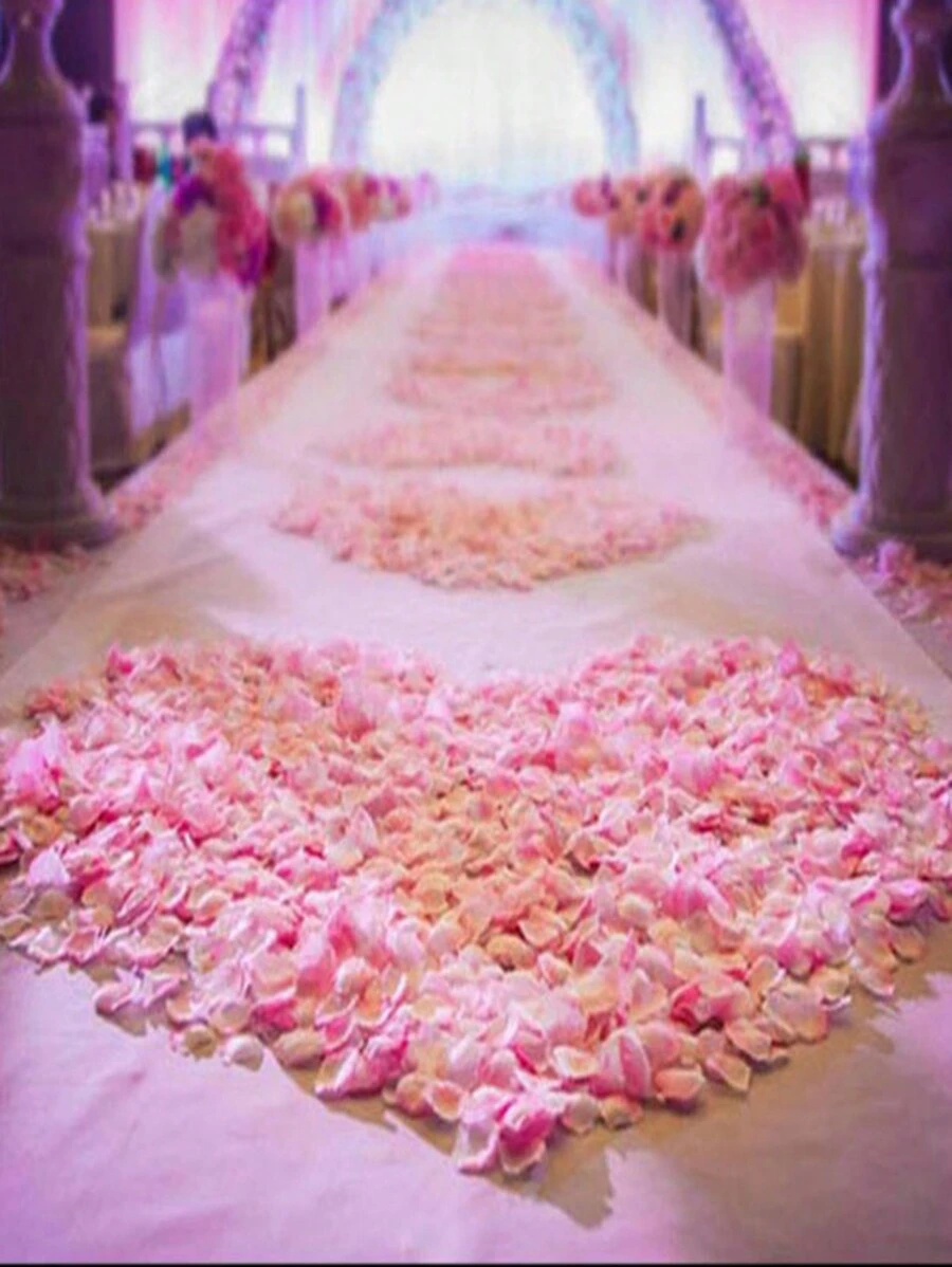 1000/500/100 pièces Pétales de roses en soie artificielles colorées, romantiques et chaleureuses. Décoration de fête de mariage, faveurs, fournitures de roses. Idéal pour la Saint-Valentin, cadeau
