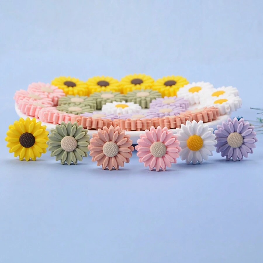 12 stks/set 22/30mm Leuke Bloem Vormige DIY Kraal Voor Vrouwen Voor DIY Sieraden Maken