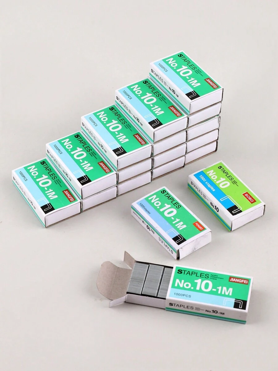 1/2 Box mit 1000 Stücke Heftklammern, geeignet für Studenten & Büromitarbeiter, Schulmaterial