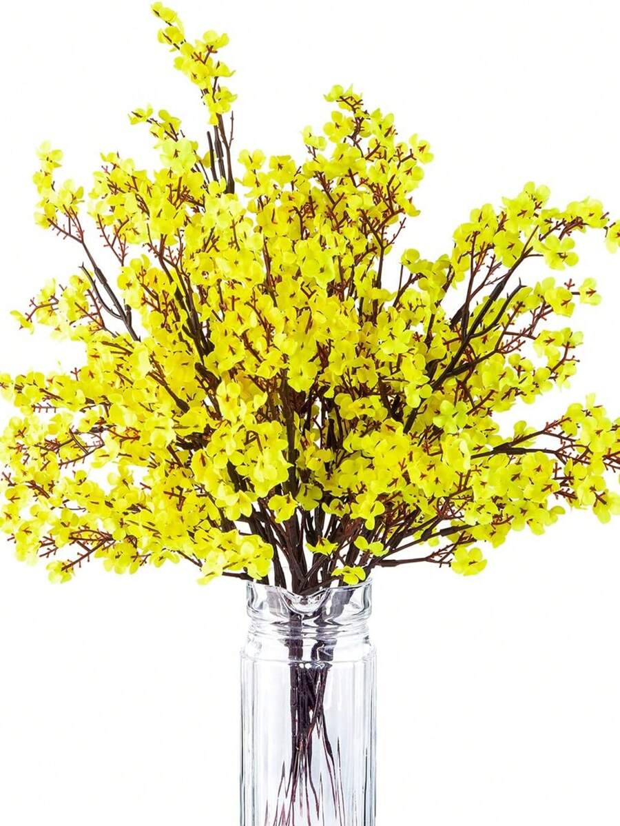1PC Artificial Flower Bouquet Baby's Breath Wedding Decoration, Home Vase Decoration, Dining Room, Bedroom, Bathroom Decoration, Valentine's Day, New Year Decoration, Outdoor Garden Flower Arrangement, Shooting Props, Windowsill Flower Arrangement Gifts Birthday Graduation