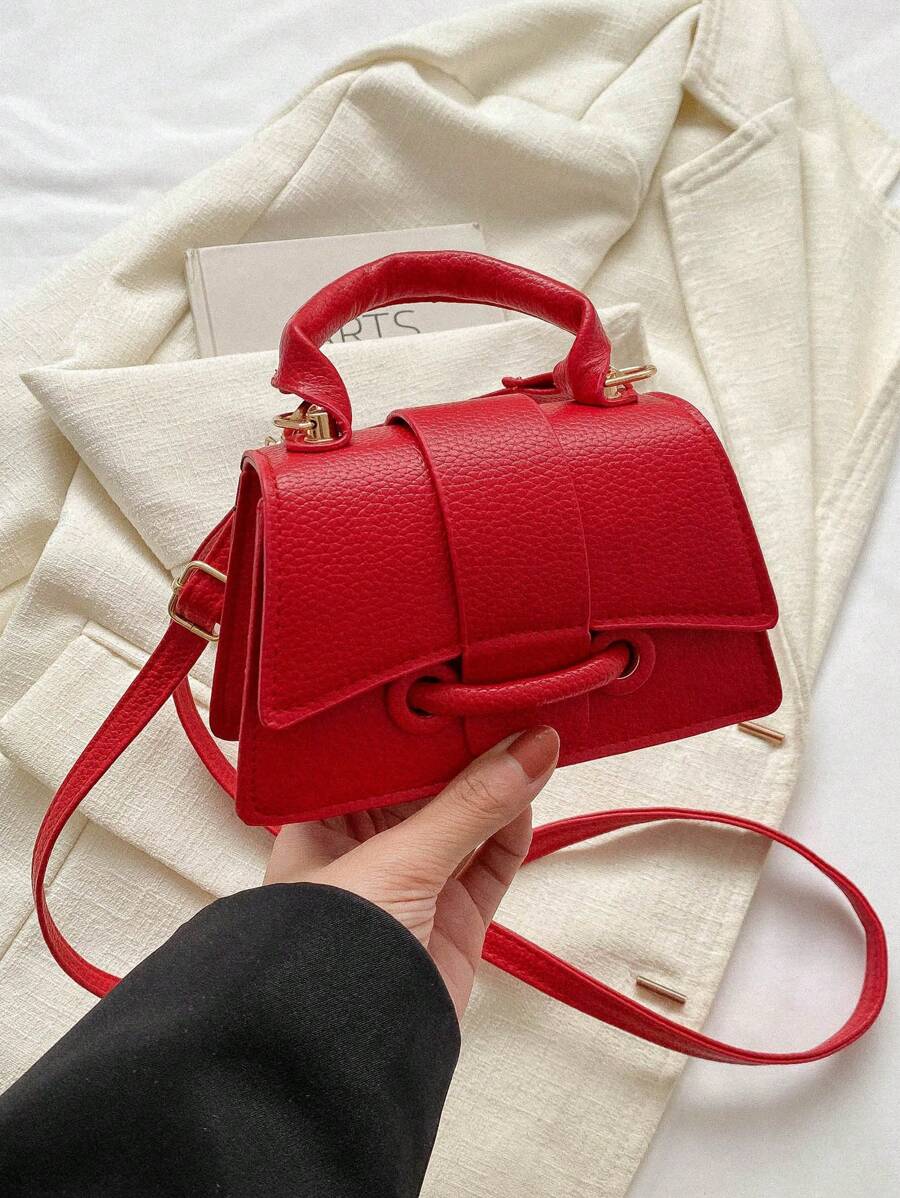 Bolsa pequeña cuadrada mini de popular de este año, nuevo bolso versátil de unicolor, bolso para mujer