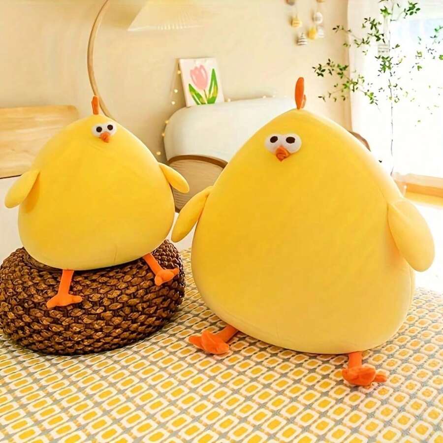 1pc Cute Plush Chicken Toy Home/Car Decoration, Gift For Friends/Girlfriend/Graduation, Warm Companion, Simulated Cute Pet