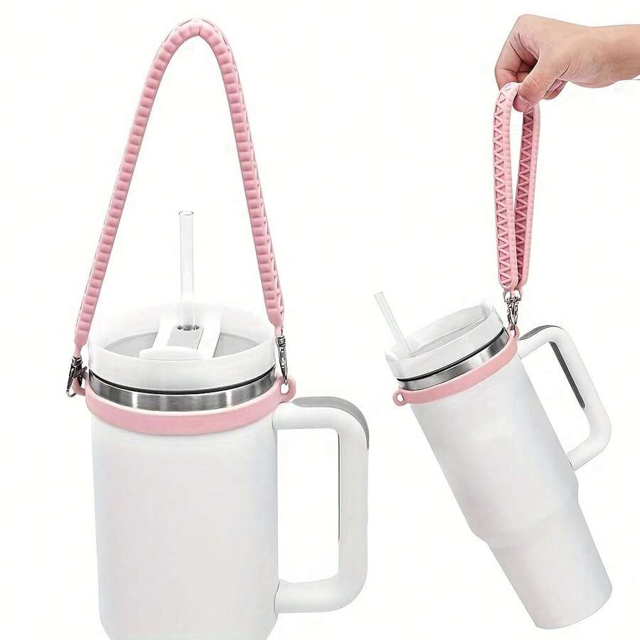 Manico Per Bottiglia D'acqua Da 1 Pezzo Con Cinturino In Silicone Antiscivolo Adatto Per Bottiglia Da 8-40 Once, Accessori Per Bottiglia Portatile Per Passeggiate, Escursionismo, Viaggi