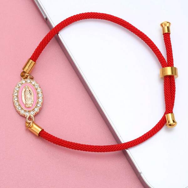 1pc Adjustable Red String Bracelet For Praying Peace And Religion SHEIN USA
