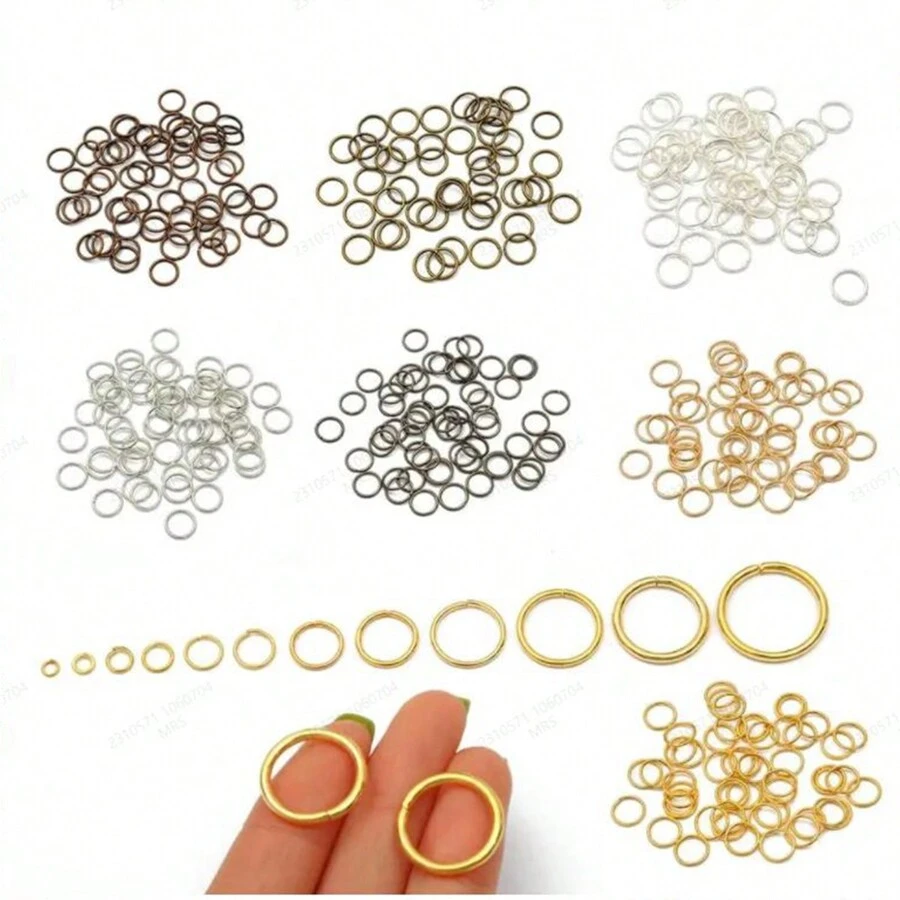 100 Stück Metall Einzelring Offene Sprung Ringe Und Spaltring Konnektoren Für Diy Schmuck Machen Teile