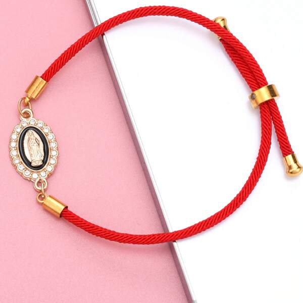 1pc Adjustable Red String Bracelet For Praying Peace And Religion SHEIN USA