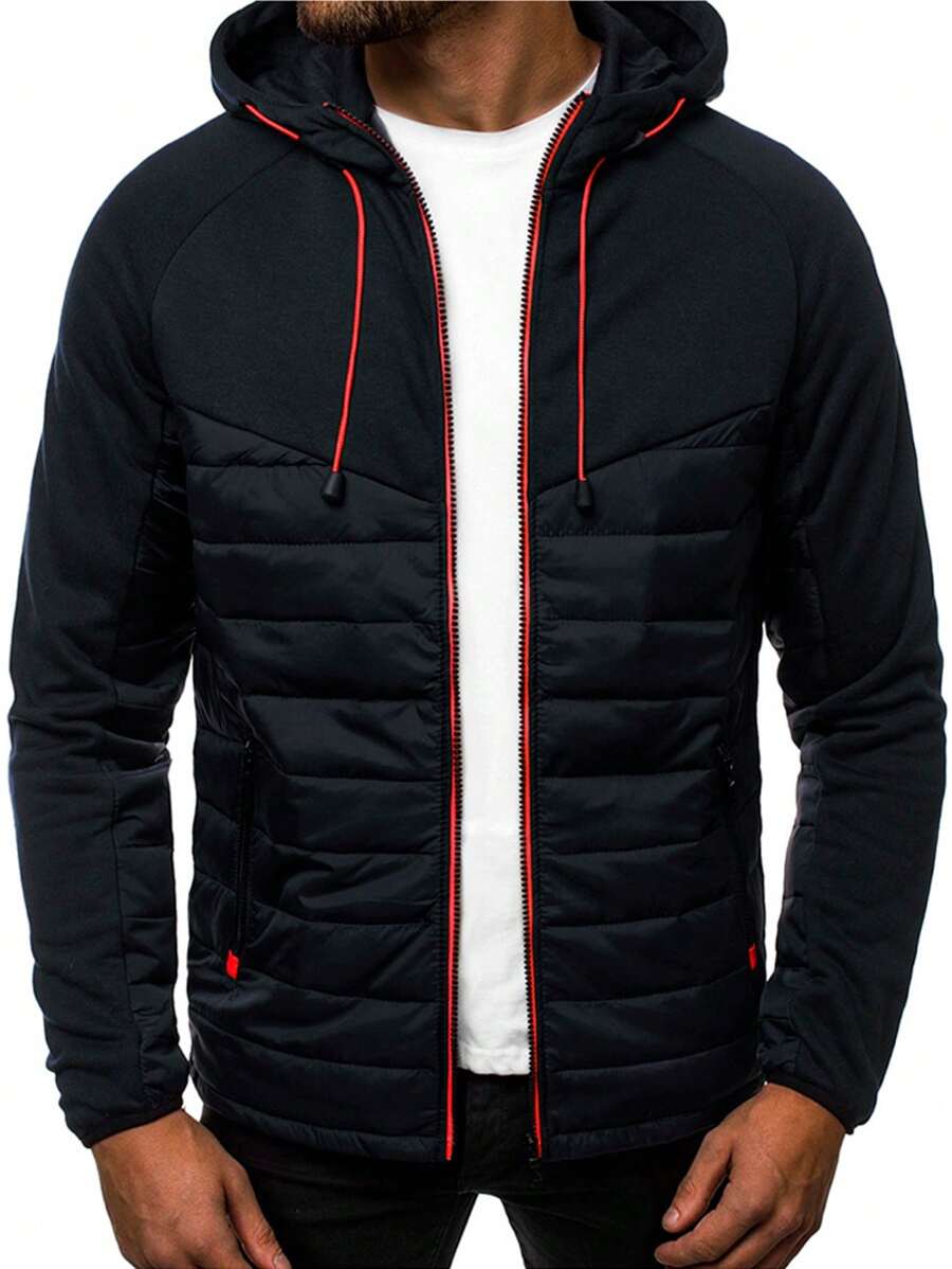 Shendy Vendy Sudaderas para Hombre Moda de Temporada de Manga Larga Outfit Casual Hombre, Sudadera para hombre Hombre Deportiva con Forro Termico, Capucha Ajustable Cierre de Cremallera y Bolsillo Lateral
