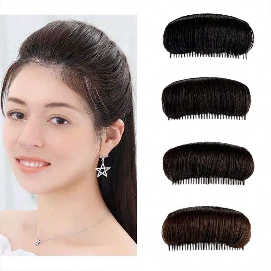 1pc Women's Hair Volume Boosting Base, Synthetic Hair Topper, Comb & Hair Clips Included