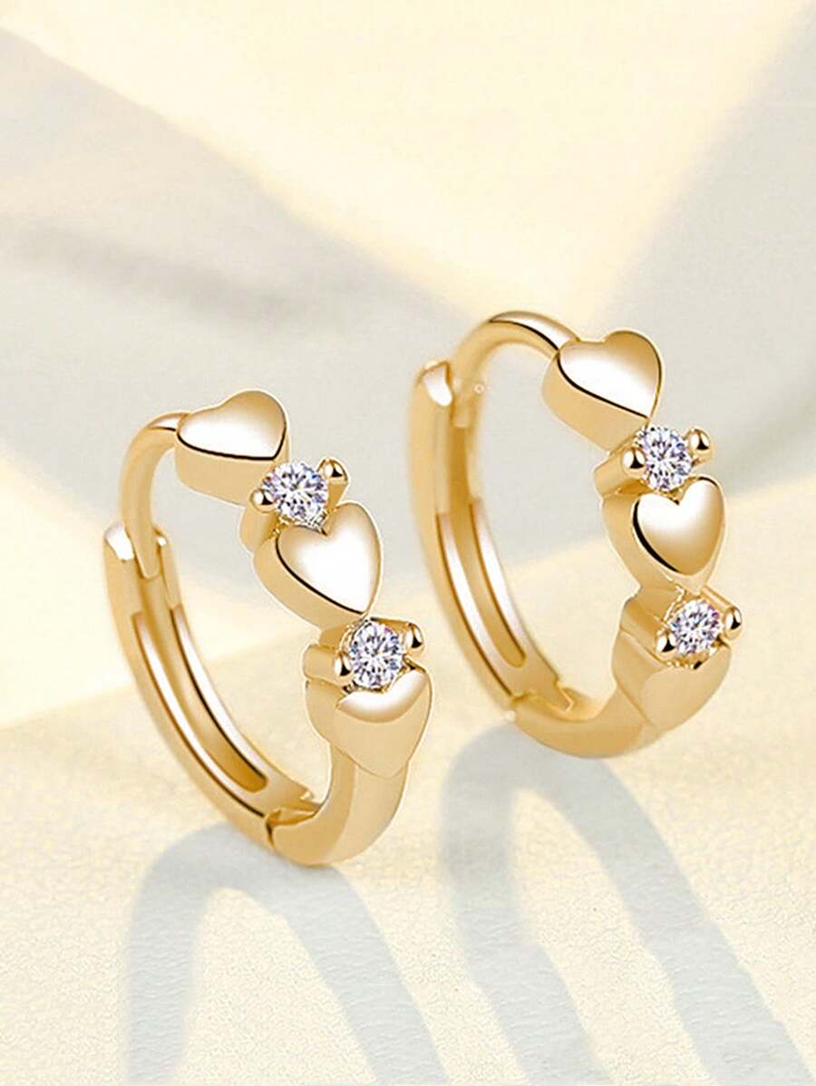 1 Paar Elegante Creolen Mit Zirkonia Für Teenager Zur Täglichen Dekoration Als Partyschmuck Und Geburtstagsgeschenk