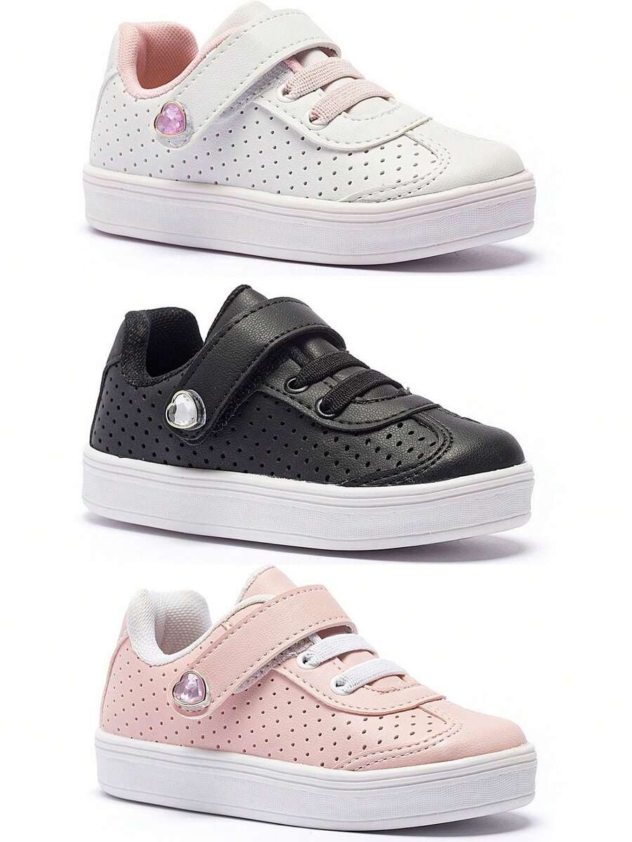 3 Pares Tenis Feminino Infantil Tininha Menina Escolar Volta as Aulas Confortavel Calce Facil