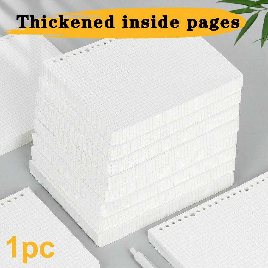 1 Peça, Com Linhas/quadriculado, 200 Páginas, Refil Portátil Destacável Para Caderno, Diário E Organização De Materiais De Escritório E Papelaria, Adequado Para Estudantes