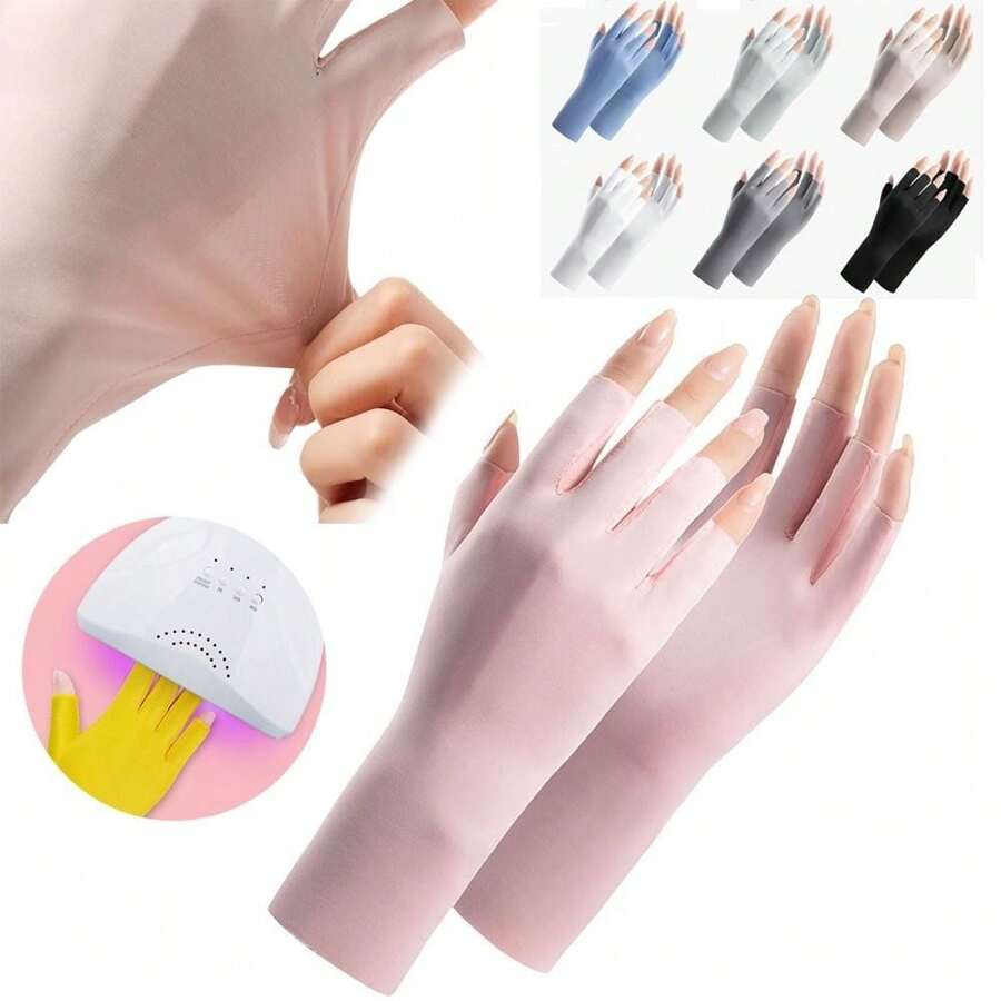 1Pc Sunscreen Gloves Nail Art Glove UV Protection Gloves Protecter For Nail Art Gel UV LED Lamp Tool,Nail Supplies,Nail Tools,Nail Art Tools,Back To School,Nails,Nail Tools For Press On Nails