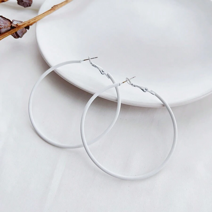 Colorful Statement Hoop Earrings, Bold And Versatile