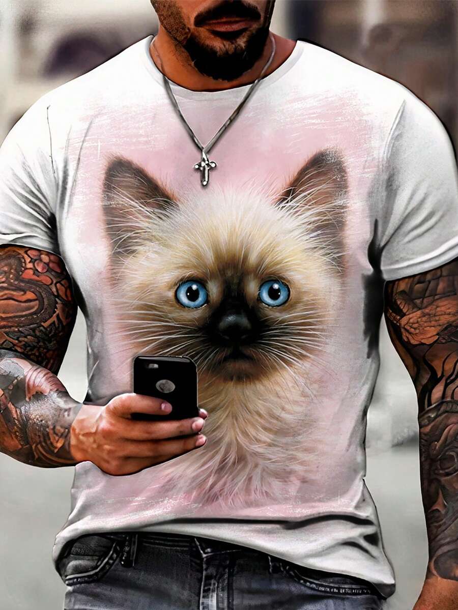 Camisa Camiseta Gato Filhote Siamês