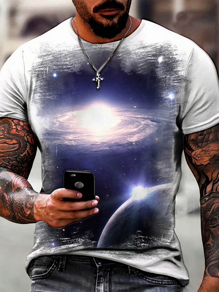 Camisa Camiseta Universo Planeta Estrelas