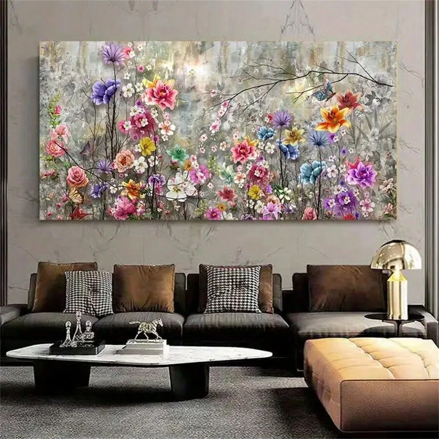 1pc Canvas Poster, Modern Art, Abstract Painting Large Wall Art Colorful Canvas Decorative Picture, Ideal Gift For Bedroom Living Room Corridor, Wall Art, Wall Decor, Fall Decor, Wall Decor, Room Decoration, No Frame