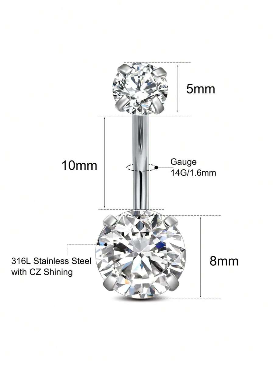 11pcs Belly Button Ring Piercing Kit,Belly Button Piercing Kit
