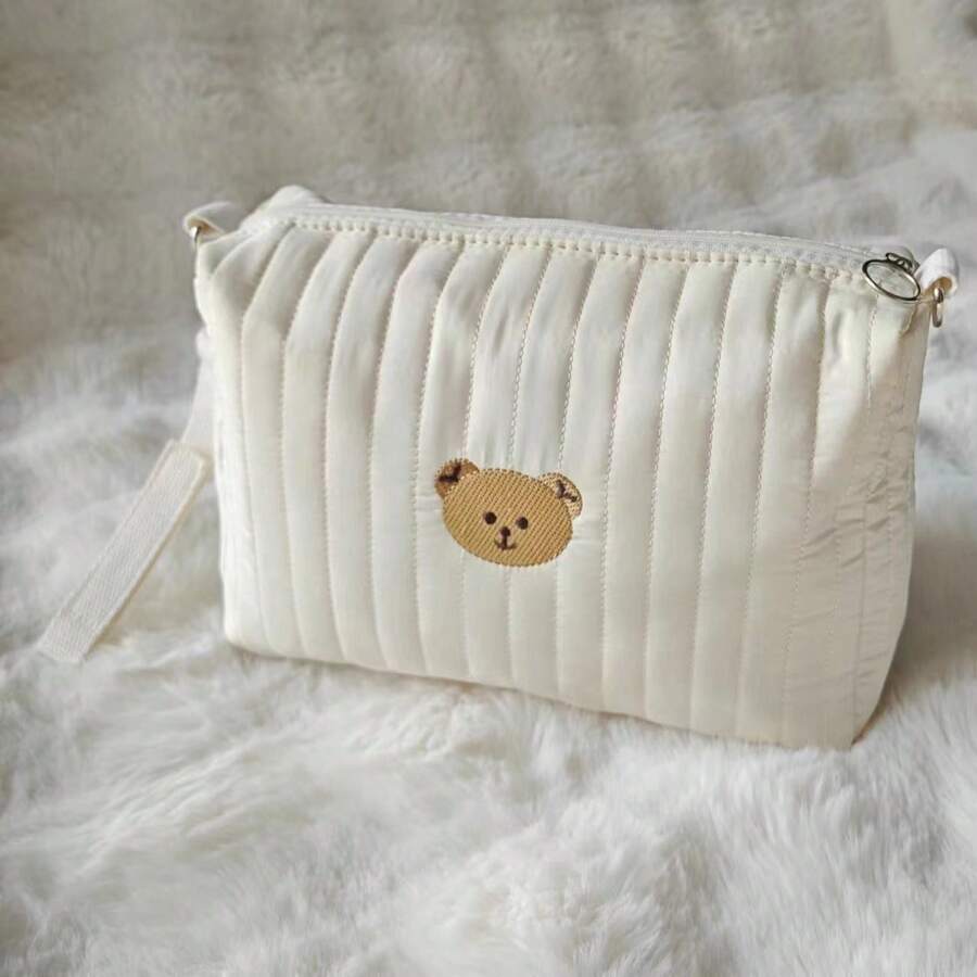 1 Peça Bolsa De Fraldas Elegante E Portátil No Estilo De Bolsa De Mão Para Bebê E Mamãe, Com Anexos Para Carrinho De Bebê