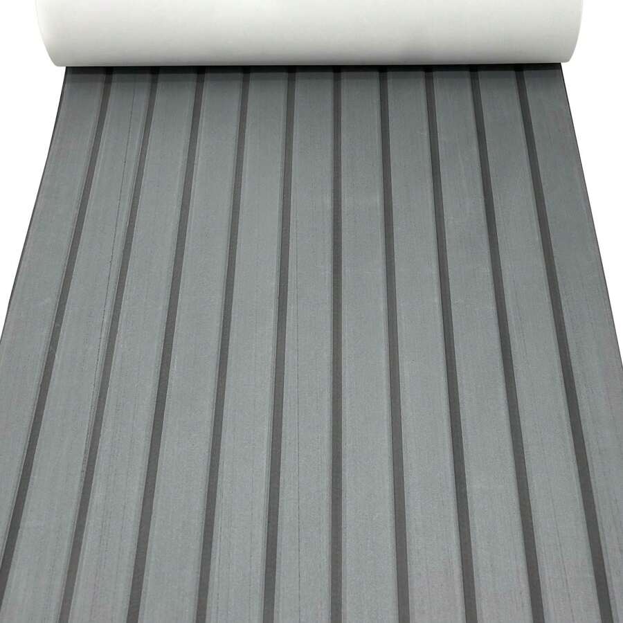 1 hoja de cubiertas para barcos de espuma EVA de 60 x 240 cm, 7 mm de grosor, antideslizante, imitación de madera de teca, esterilla para piso de embarcaciones para kayak, RV, yate, moto acuática, patineta, skimboard, escalón, piscina y jardín.