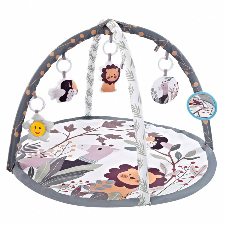 1pc Lion Shaped Musical & Cartoon Gaming Mat Accessory With Smiling Face, Color Random