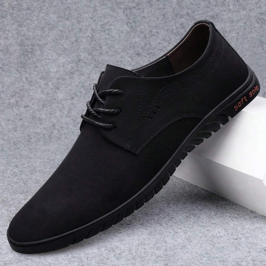 Nouvelles Chaussures Pour Hommes Printemps 2024 Respirantes, Tendance, Coréennes, Souples Et Confortables, À Lacets, Pour Homme D'affaires Occasionnels