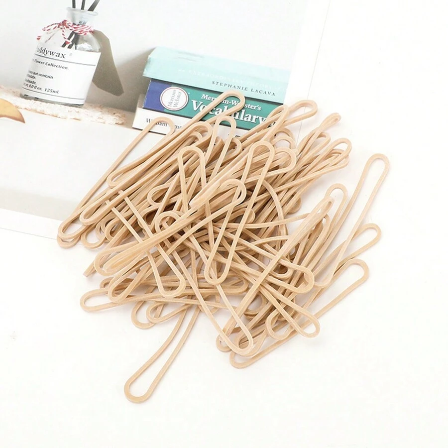 50/100/200pcs High Thermostability Rubber Bands Elastic Stretchy Rubber Bands For Laboratory Office Supplies Back To School