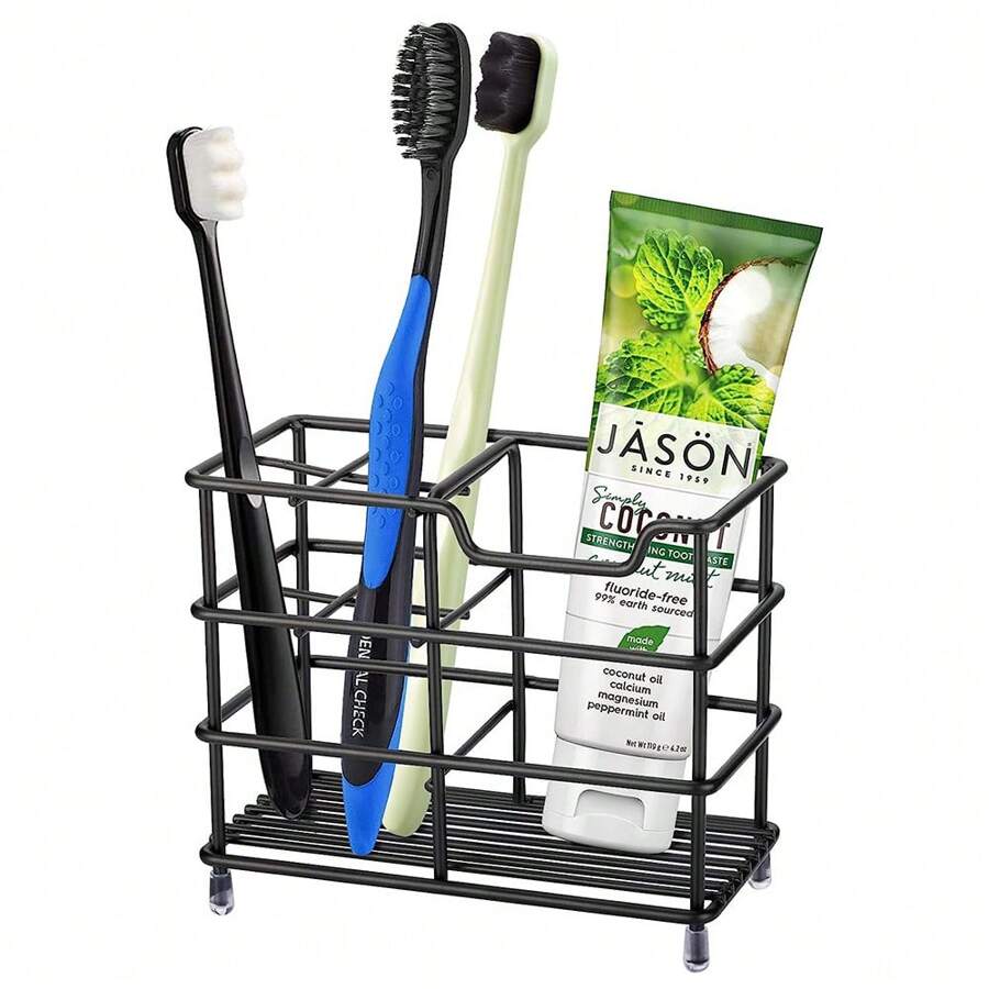 Support pour brosse à dents et porte-dentifrice en acier inoxydable 304, organisateur d'accessoires de salle de bain, décoration de salle de bain, décoration d'automne, retour à l'école