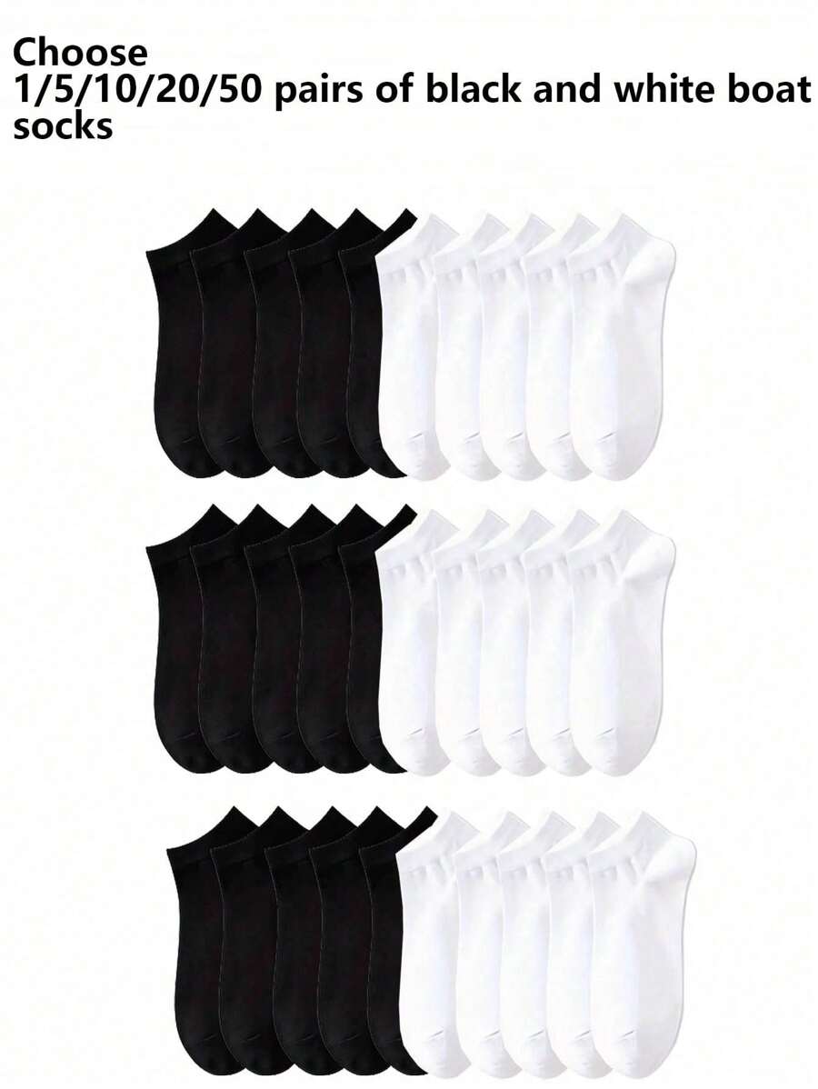 1/5/20/30/50 Pares De Calcetines De Barco Para Hombre Transpirables De Verano De Corte Bajo, Esenciales Para Viajes De Vacaciones, Calcetines Finos Desechables De Bajo Perfil Con Oferta Especial