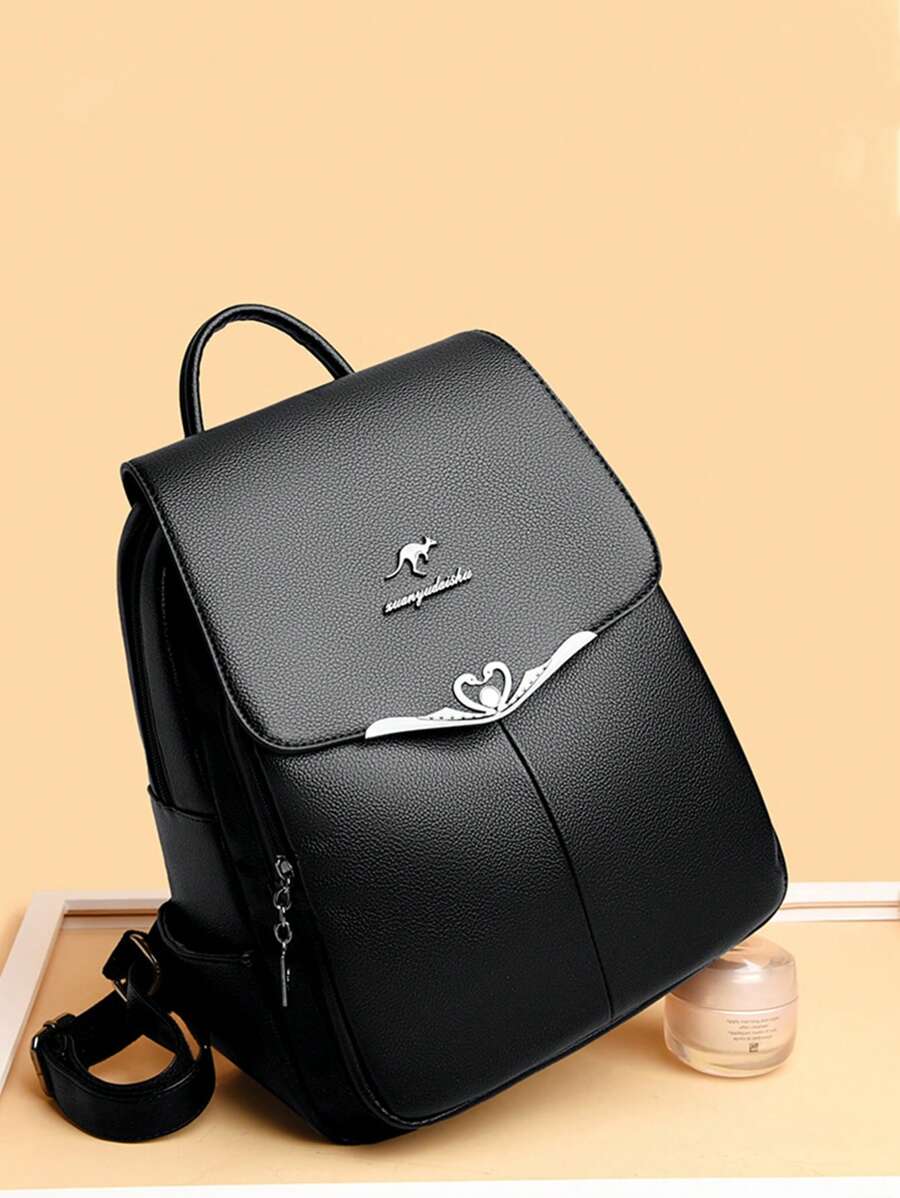 Simple Casual Backpack,Large Capacity Waterproof Travel Outing Backpack,School Bag,Portable,Laptop Compartment,Large Capacity,For Teen Girls Women College Students,College,Middle School,High School,Outdoors,Travel,Outings,Elementary School,Office