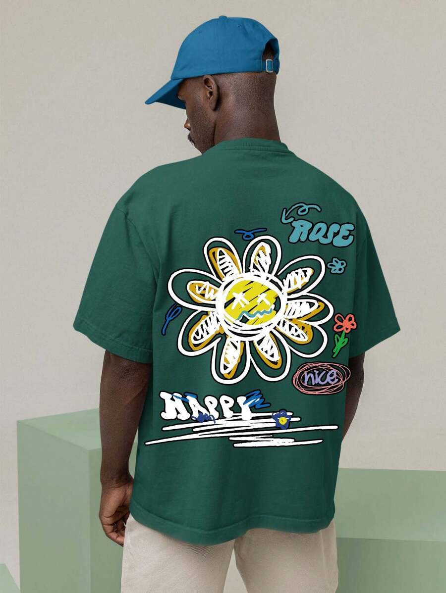 Camiseta Unissex 100% Algodão Happy Rose Streetwear Lançamento Envio Hoje Plus Size