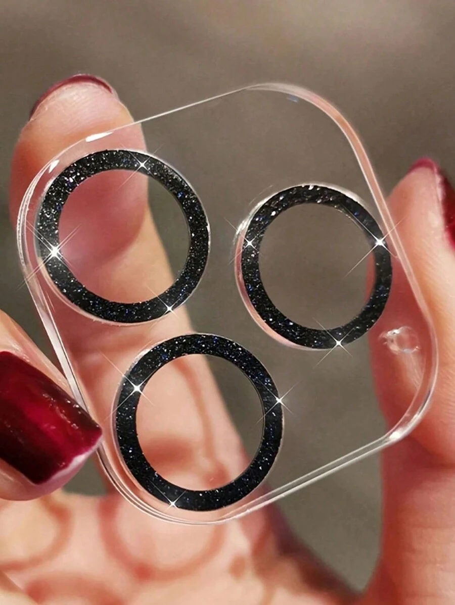 1 Pc Glitter Phone Camera Protector, Lens Sticker With Glitter Lens Film, One-Piece Lens Protection Film,