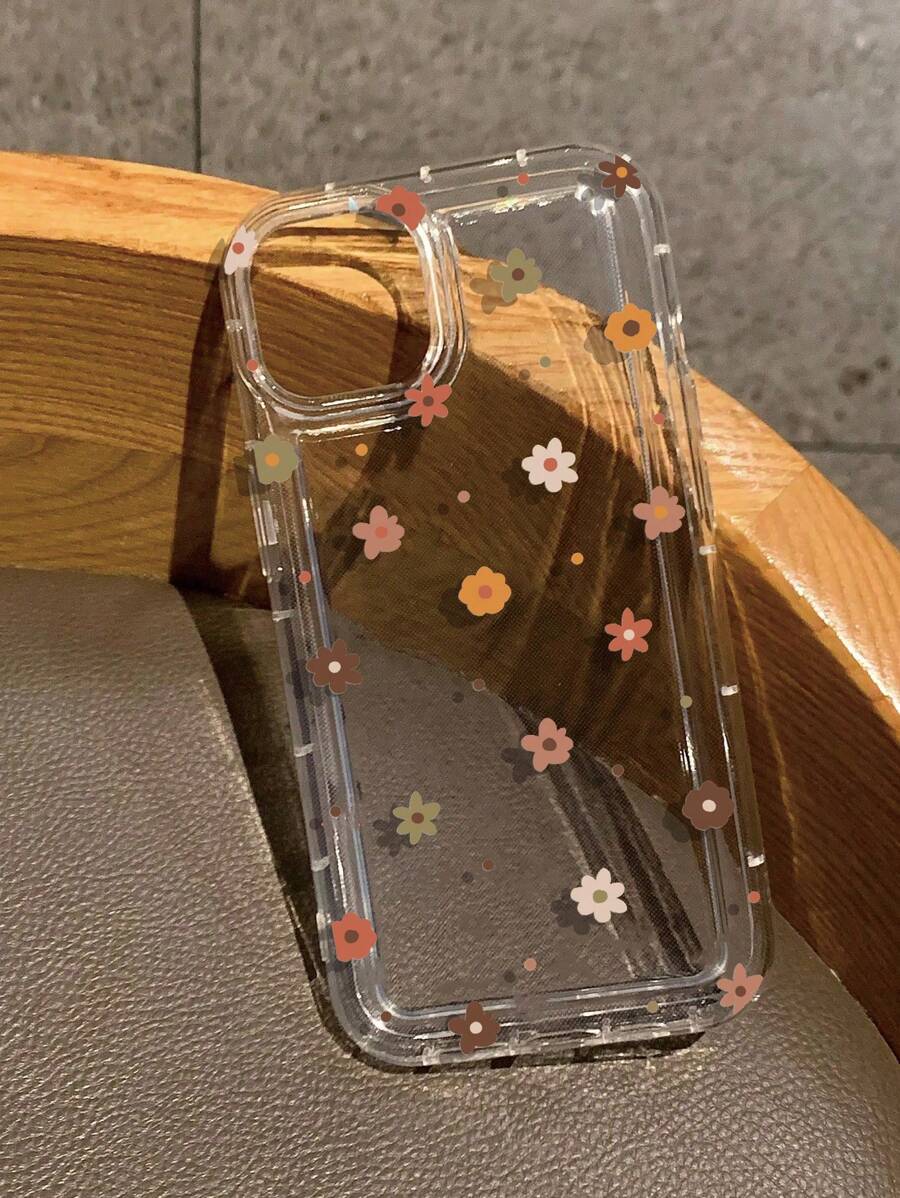 Floral Print Clear Case Compatible With IPhone&Samsung Galaxy