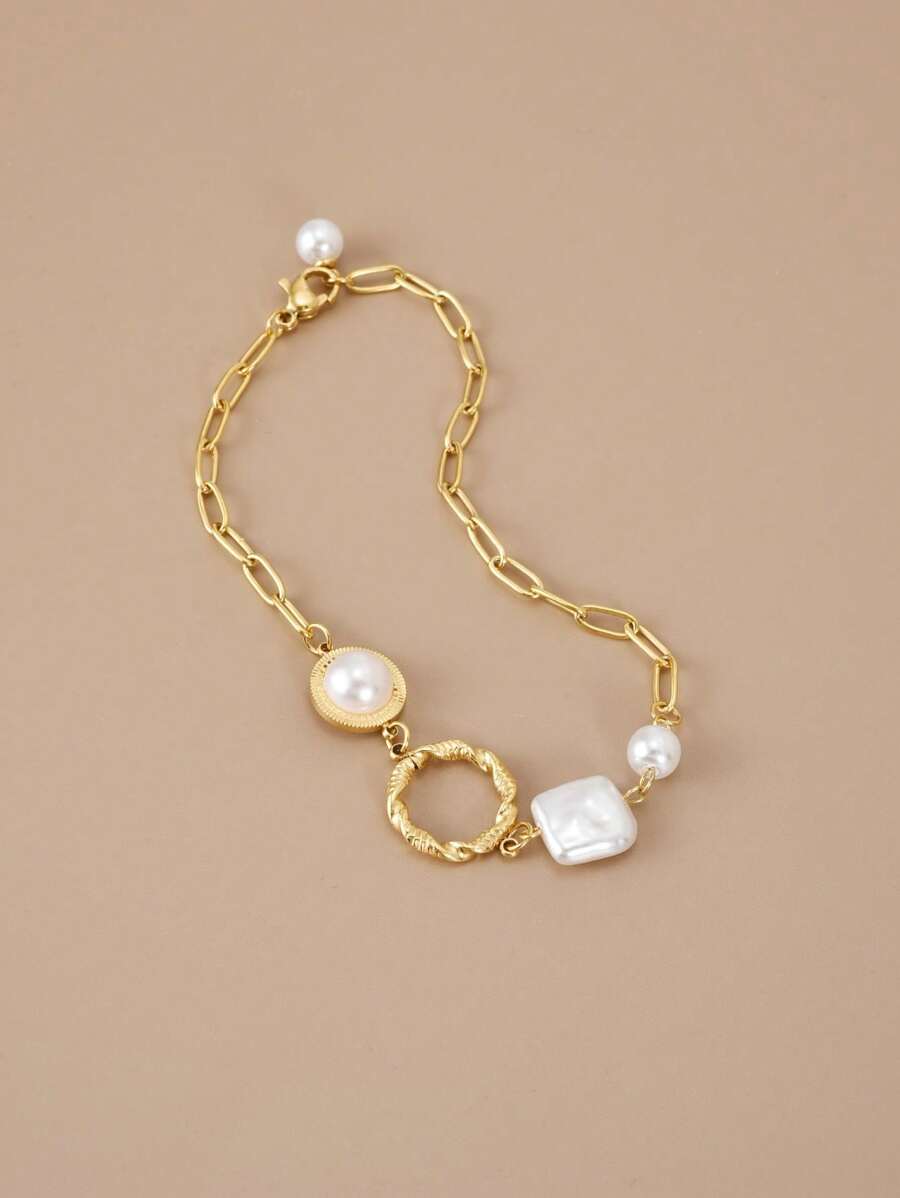 1 Pieza De Pulsera De Acero Inoxidable Para Mujeres, Accesorio De Verano Para La Mano