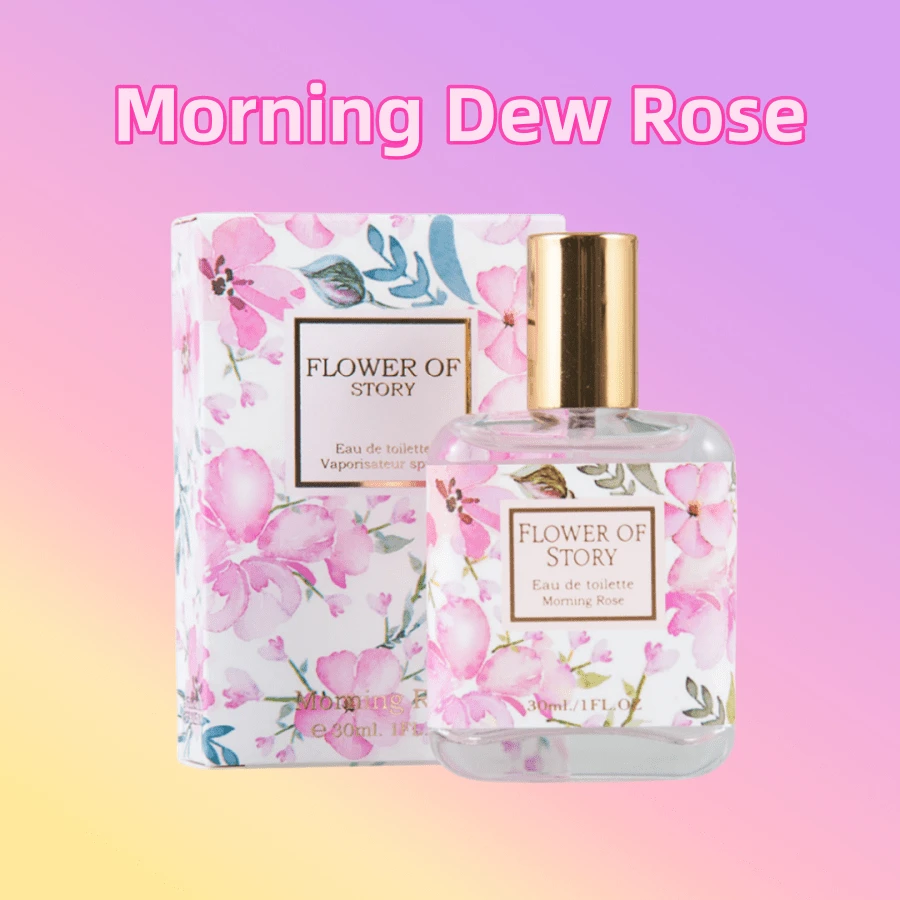 Morning Dew Rose Women's Perfume Long Lasting Fragrance Fresh Rose Fragrance Elegant Perfume 30ML 1 Bottle