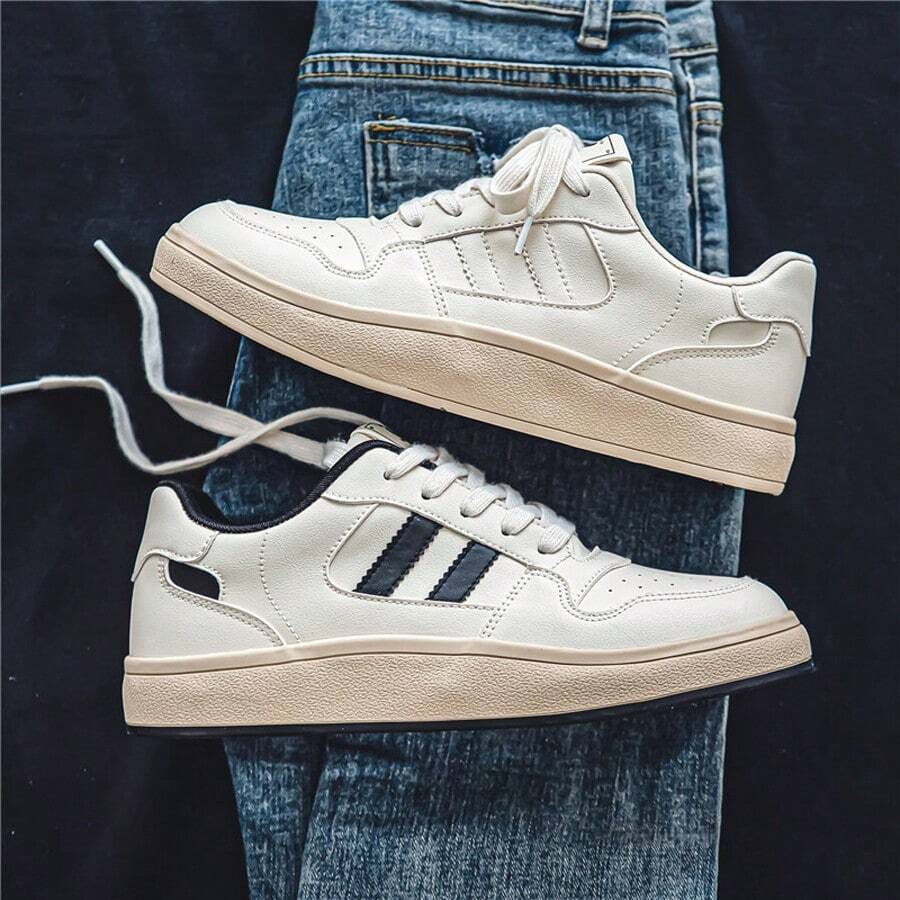Men's Breathable Soft Bottom, Thick Sole, Non-Slip, Leather, Low Top, Casual, Sports, Sneakers, Men's Loafers