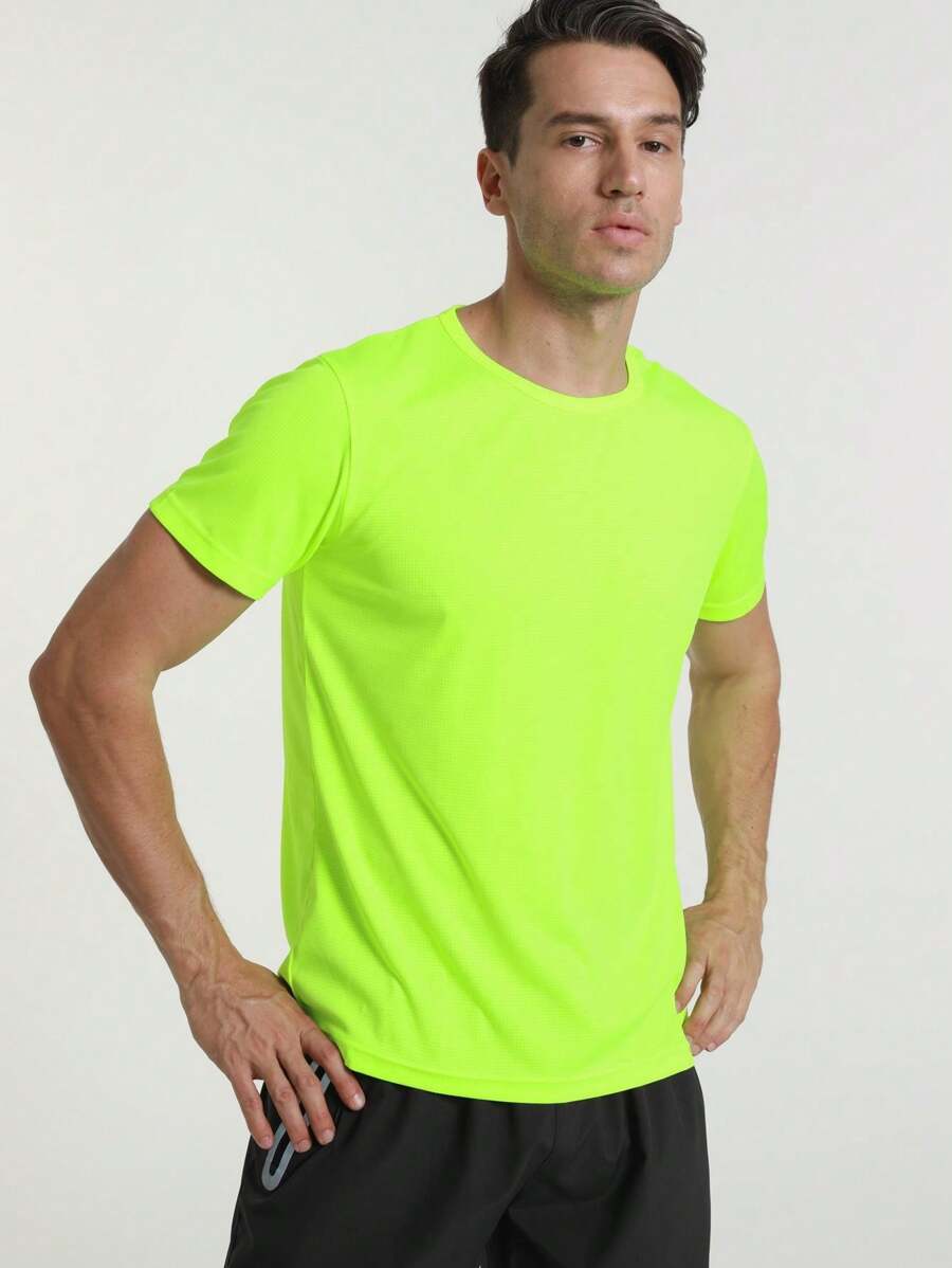 Boyfriend Style Men's Quick-Drying Sport T-Shirt Short Sleeve Running Gym Basketball Badminton Top For Summer