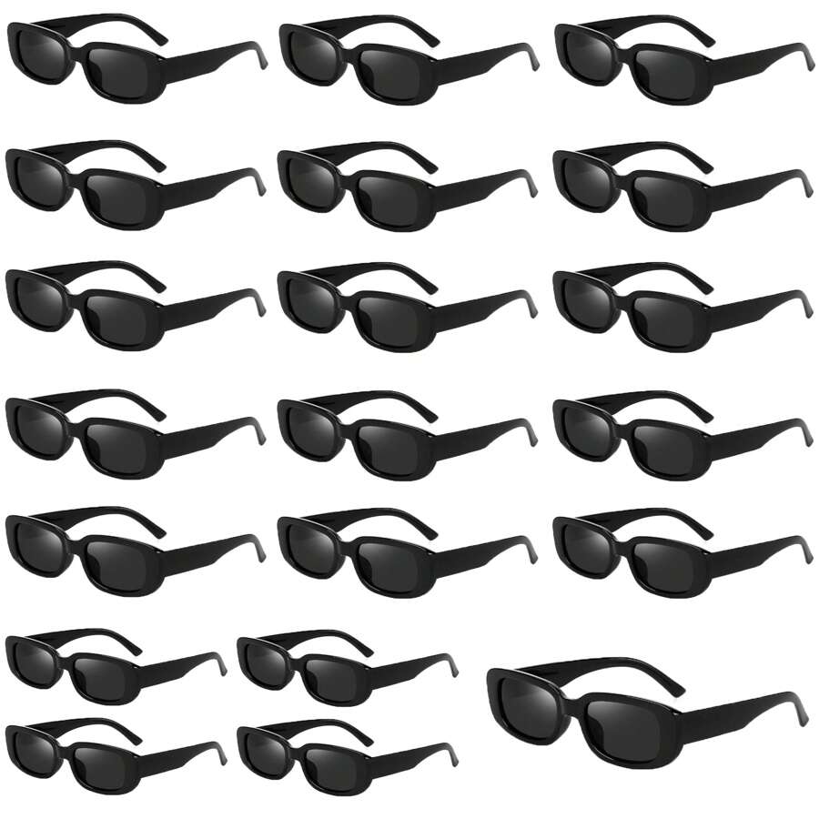 20 sztuk/zestaw Y2k Style Square Frame Cute Daily Vintage Sport Okulary Dla Kobiet Akcesoria Plażowe Dla Kobiet Okulary Odcienie Na Letnie Wakacje Na Plaży, Na Zewnątrz, Podróże