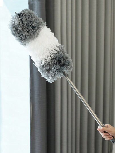 Microfiber Duster, Extendable Feather Duster (Stainless Steel) 31 To 102 Inches, Reusable Bendable Dusters, Washable Dusters For Cleaning Ceiling Fan, High Ceiling, Blinds, Furniture, Cars,Garden Tools