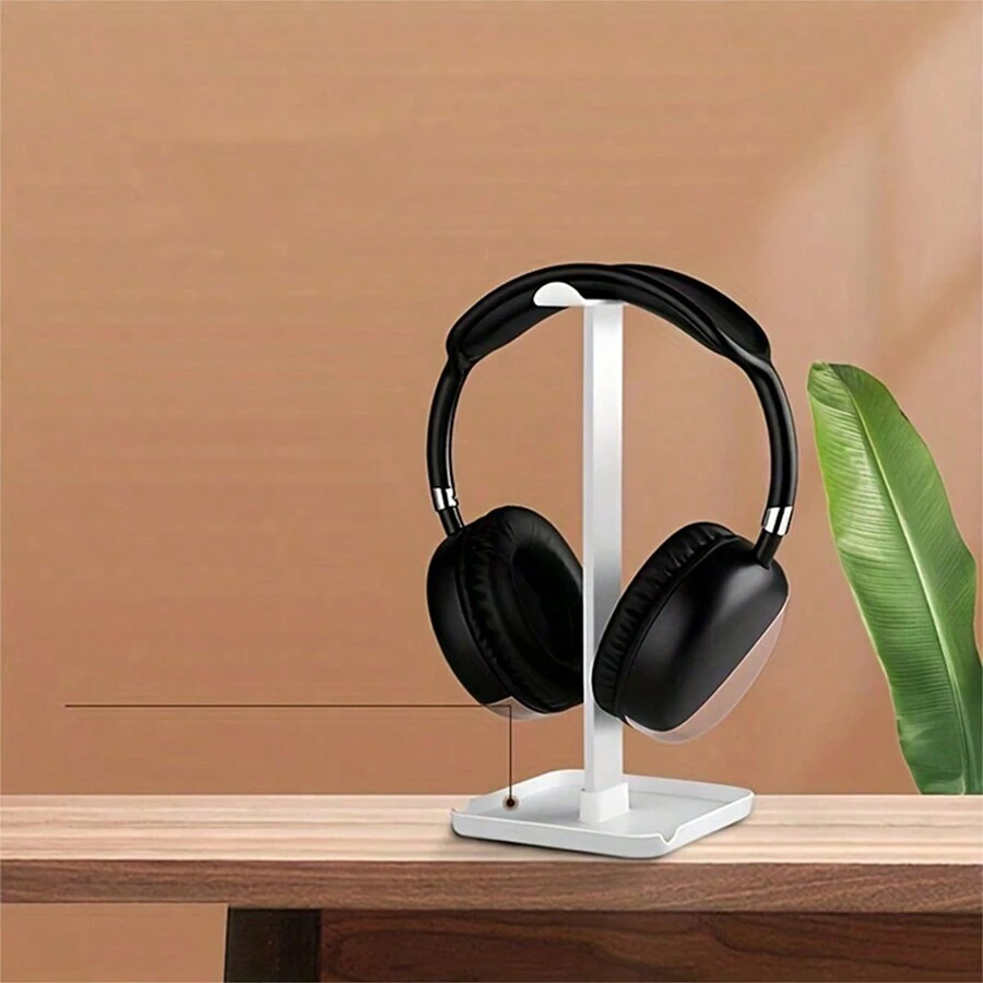 1/2pcs Creative Desktop Headset Hanger & Holder For Computer, White