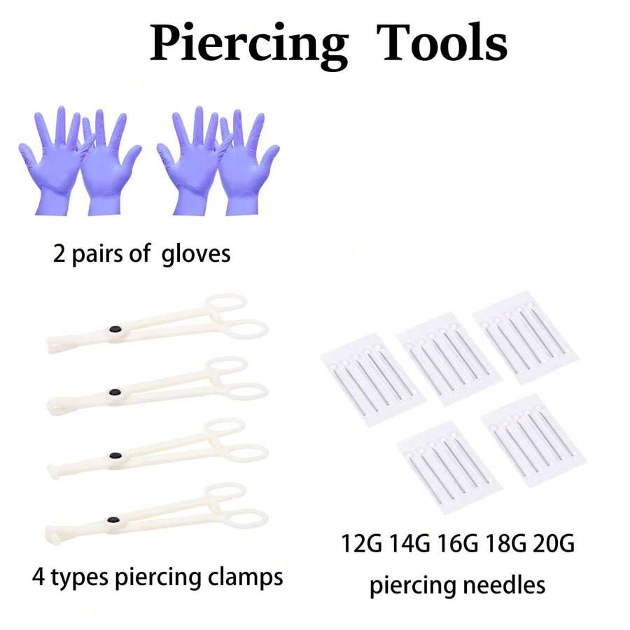 4042Pcs Mixed Piercing Needles Body Piercing Kit With Disposable