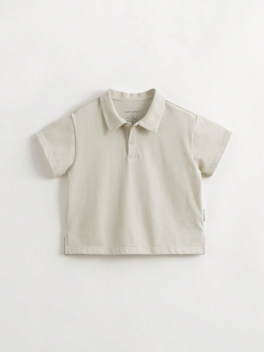 MARC&JANIE Kleine Jungen Lässig Sport Feuchtigkeitstransport Grundsolide Polo Kragen Kurzarmshirt, Sommer